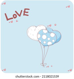 Jubiläum der glücklichen Liebe-Ballon-Vektorgrafik