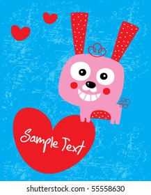 happy love bunny