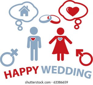 concepto de amor feliz. vector