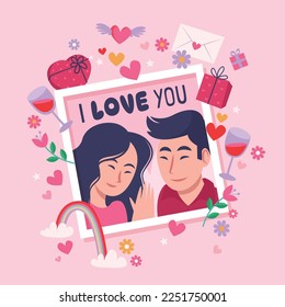 Happy love couple vector