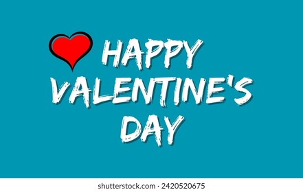 Joyeux jour d'amour texte écrit à la main sur l'écran d'arrière-plan amour. Convient aux fêtes ou cartes de voeux. Animation d'arrière-plan romantique de Saint-Valentin. Joyeuses fêtes de Saint-Valentin, création vectorielle
