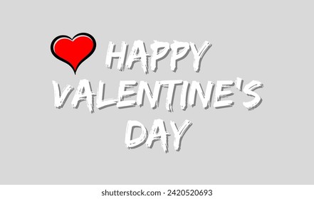 Joyeux jour d'amour texte écrit à la main sur l'écran d'arrière-plan amour. Convient aux fêtes ou cartes de voeux. Animation d'arrière-plan romantique de Saint-Valentin. Joyeuses fêtes de Saint-Valentin, création vectorielle

