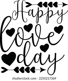 Happy love day SVG design svg