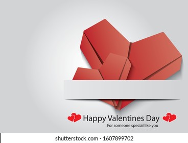 Happy with love everyone. With the day of love today and every day Make a good day for everyone Greeting with a red heart card White background Handwritten characters Happy valentines day.