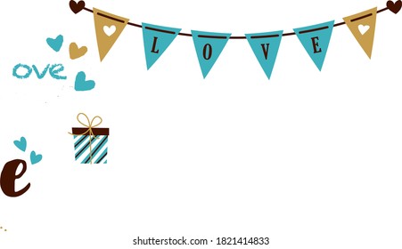 happy  love flag suprise blue