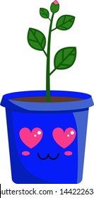 happy and in love with the plant pot