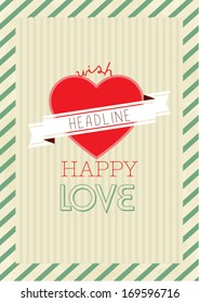 happy love poster template vector/illustration / background/ greeting card