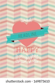 happy love poster template vector/illustration / background/ greeting card
