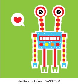 happy love robot