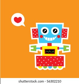 happy love robot