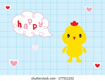 happy lovely chicken