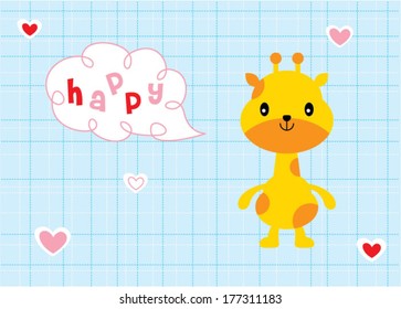 happy lovely giraffe