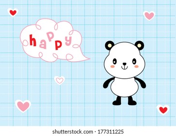 happy lovely panda