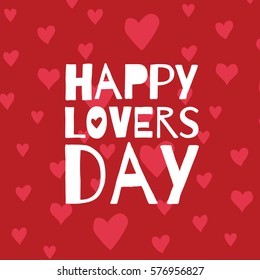 Happy Lovers Day Greetings Card Stock Vector (Royalty Free) 576956827