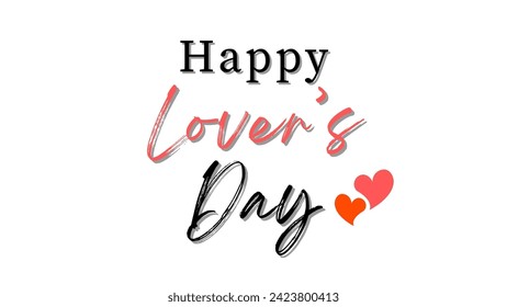 Happy lovers day with red heart love love quotes typography on white background for valentine's day vector. for t shirt design mug design.