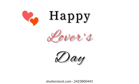 Happy lovers day with red heart love love quotes typography on white background for valentine's day vector. for t shirt design mug design.