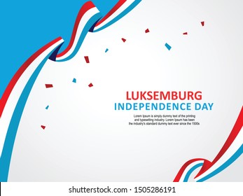 Happy Luksemburg National Day Celebration vector template, Background Concept for Independence Day and other events, Vector Illustration Design.