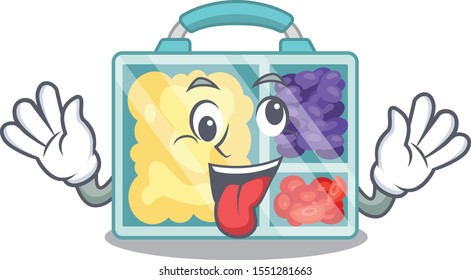 happy lunch box above character table bring gift