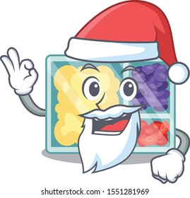 happy lunch box above santa claus character table