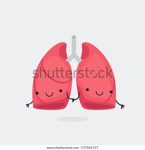 Happy Lungs Vector Illustration Stock Vector (Royalty Free) 575964727