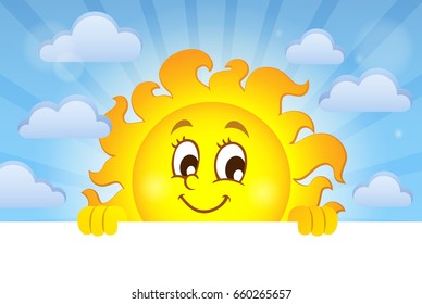 Happy lurking sun theme image 2 - eps10 vector illustration.