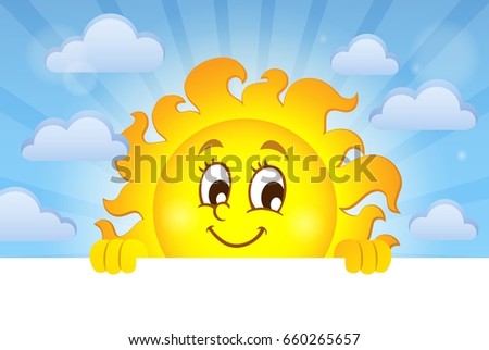 Happy lurking sun theme image 2 - eps10 vector illustration.