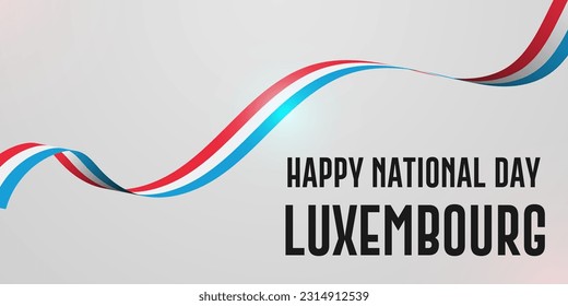 Happy Luxembourg national day, 23rd of June celebration concept. Poster and banner design.