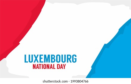 Happy Luxembourg National Day With Luxembourg Flag Background