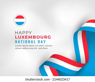 Happy Luxembourg National Day June 23th Celebration Vector Design Illustration. Template for Poster, Banner, Advertising, Greeting Card or Print Design Element