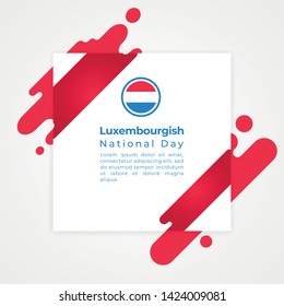 Happy Luxembourgish National Day Vector Template Design Illustration