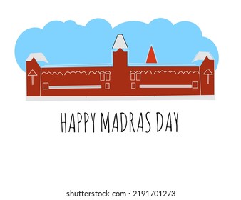 Happy Madras Day Creative Design (its celebrated in Madras city of India