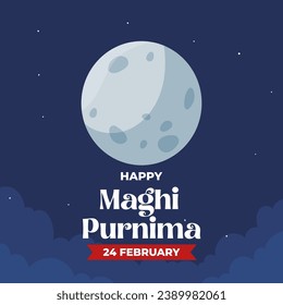 Happy Maghi Purnima Day. The Day of Bangladesh illustration vector background. Vector eps 10