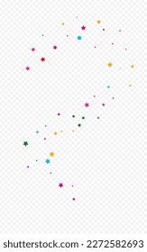 Happy Magic Vector Transparent Background Rain Illustration. Party Bright Space Border. Sparkle Vector Transparent Background Pattern. Rainbow Celebration Starry Design.