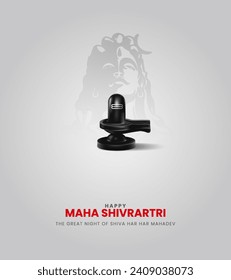 Happy Maha Shivaratri. happy mahashivratri creative ads. 3D Illustration.