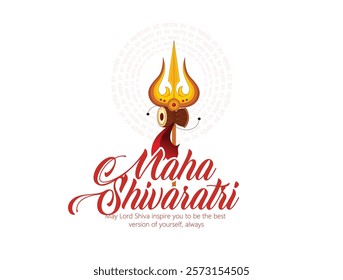 Happy Maha Shivaratri ,Shiva Linga and Trishul Representing Maha Shivaratri Celebration and Devotion