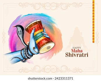 Happy Maha Shivratri cultural Indian festival greeting card vector