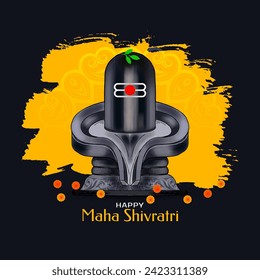 Happy Maha Shivratri cultural Indian festival greeting card vector