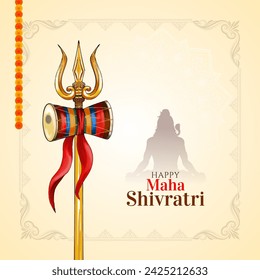 Happy Maha Shivratri cultural Indian festival greeting card vector