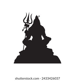 Glückliches Maha Shivratri Design. . Glückliche maha shivratri Lord shankar trishul damru sheh naag. Illustration von Mahadev mit Trishul