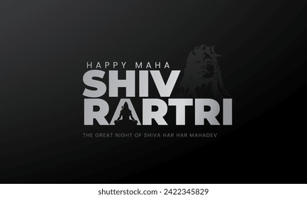 Happy Maha Shivratri Festival, Creative  Lord Shiva Shivratri Indian Festival, 3D Illustration