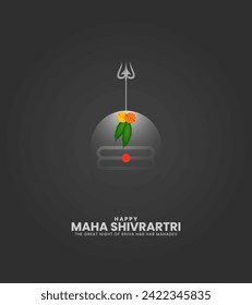 Happy Maha Shivratri Festival, Creative  Lord Shiva Shivratri Indian Festival, 3D Illustration