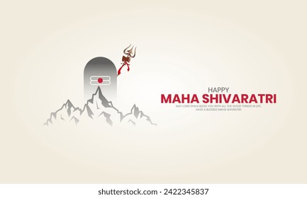 Happy Maha Shivratri Festival, Creative  Lord Shiva Shivratri Indian Festival, 3D Illustration