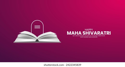 Happy Maha Shivratri Festival, Creative  Lord Shiva Shivratri Indian Festival, 3D Illustration