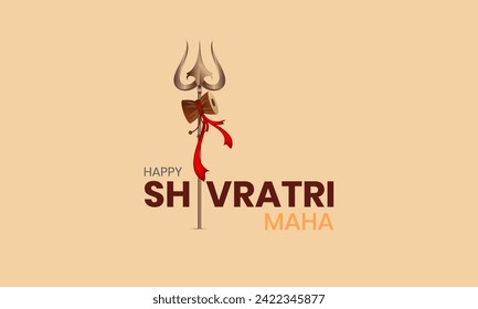 Happy Maha Shivratri Festival, Creative  Lord Shiva Shivratri Indian Festival, 3D Illustration