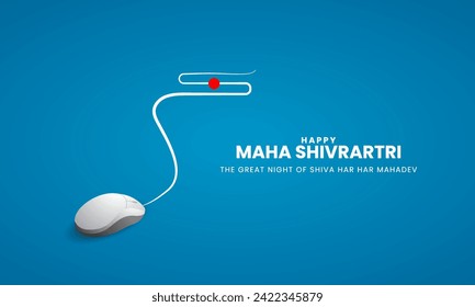 Happy Maha Shivratri Festival, Creative  Lord Shiva Shivratri Indian Festival, 3D Illustration