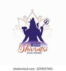 feliz festival maha shivratri de lord shiva saludo vector de fondo 