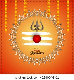 Happy Maha Shivratri festival stylish decorative background vector