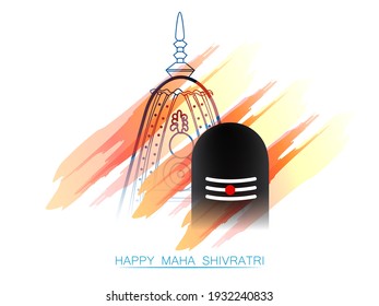 Happy Maha Shivratri Greeting Card Design.
