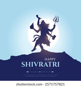 Happy Maha Shivratri Greeting, Mahashivratri Shiv Background Design. A Hindu festival celebrated of lord shiva night.