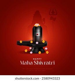 Happy Maha Shivratri Greeting, Mahashivratri Shiv Background Design. A Hindu festival celebrated of lord shiva night.
